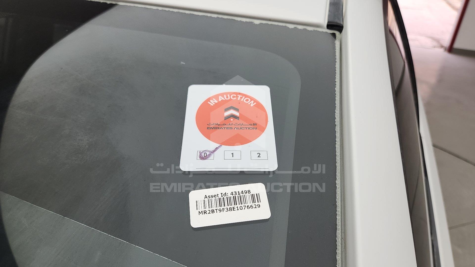 2014 TOYOTA YARIS VIN: MR2BT9F38E1076629