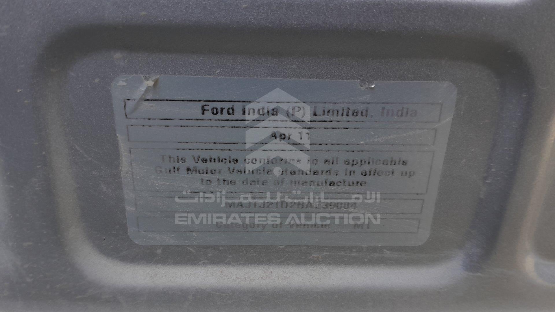 MAJTJ21D2BAE39004 - 2011 Ford Figo - #490130