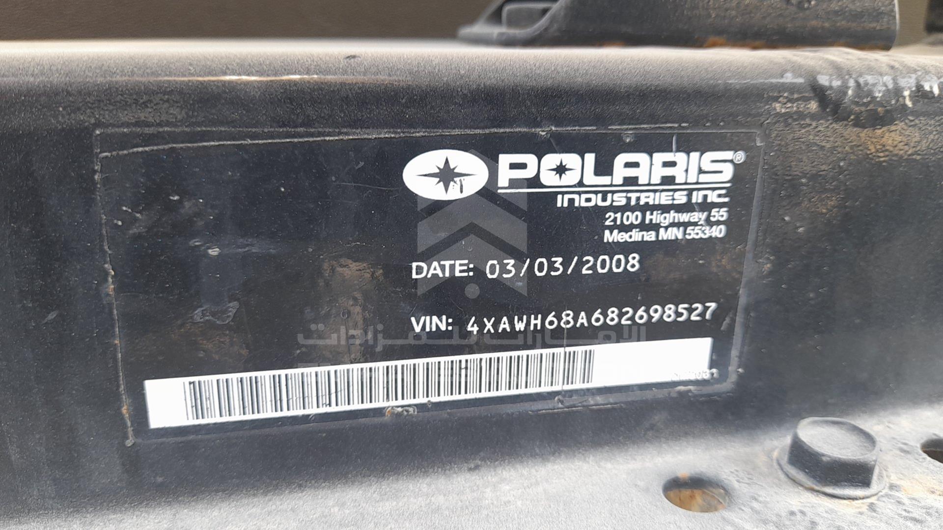 2008 POLARIS RANGER VIN: 4XAWH68A682698527