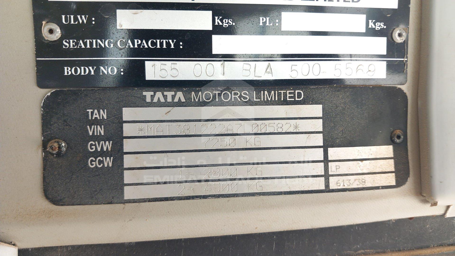 2010 TATA MARCOPOLO VIN: MAT381222A7L00582