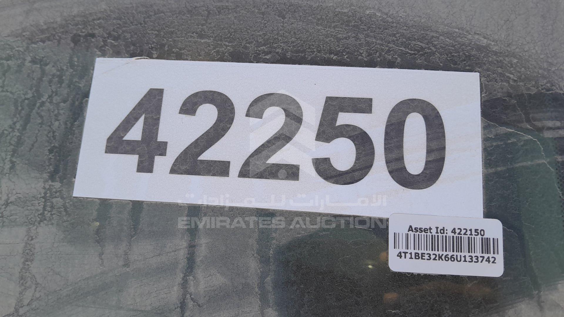 2006 TOYOTA CAMRY VIN: 4T1BE32K66U133742