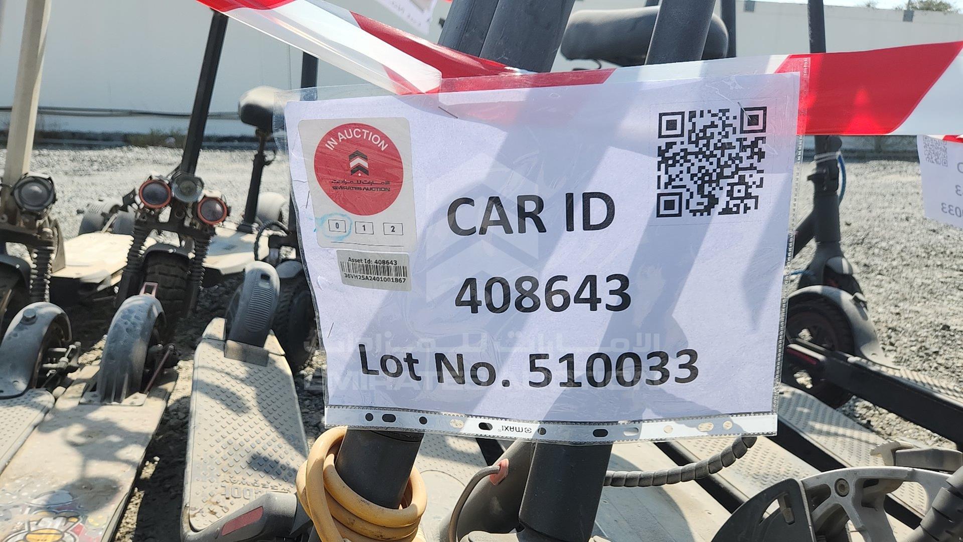 0 UNDEFINED 20 ELECTRIC SCOOTER VIN: 36VH25A2401001867