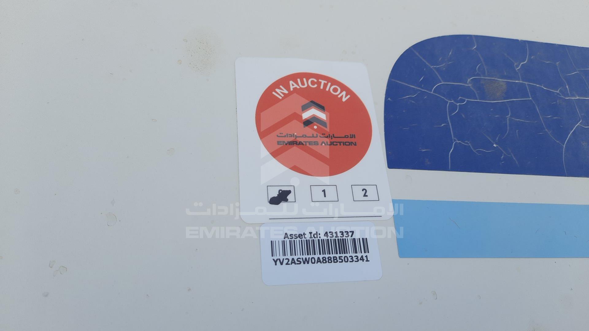 2008 VOLVO FH VIN: YV2ASW0A88B503341