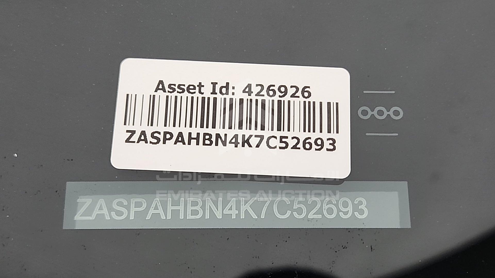 2019 ALFA ROMEO STELVIO VIN: ZASPAHBN4K7C52693