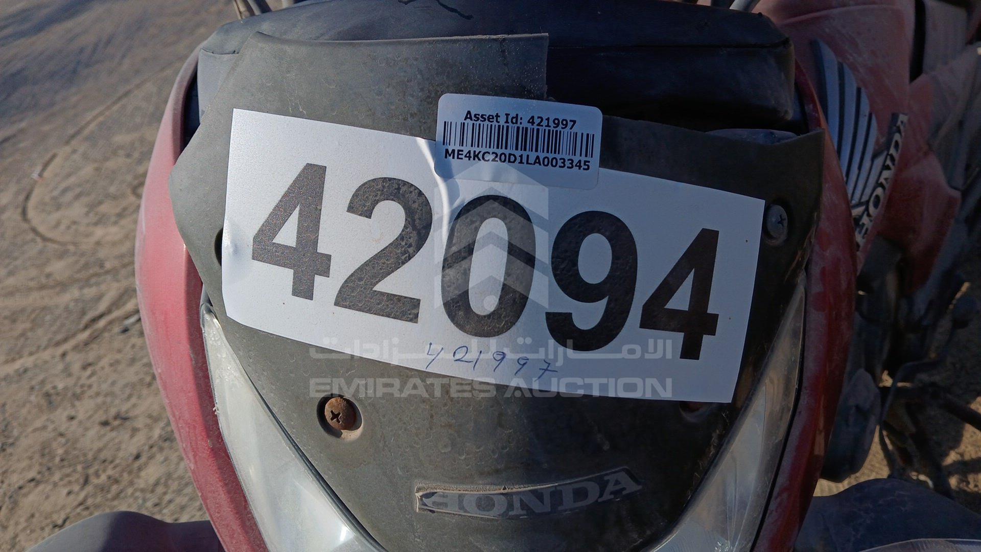 2020 HONDA UNICORN VIN: ME4KC20D1LA003345