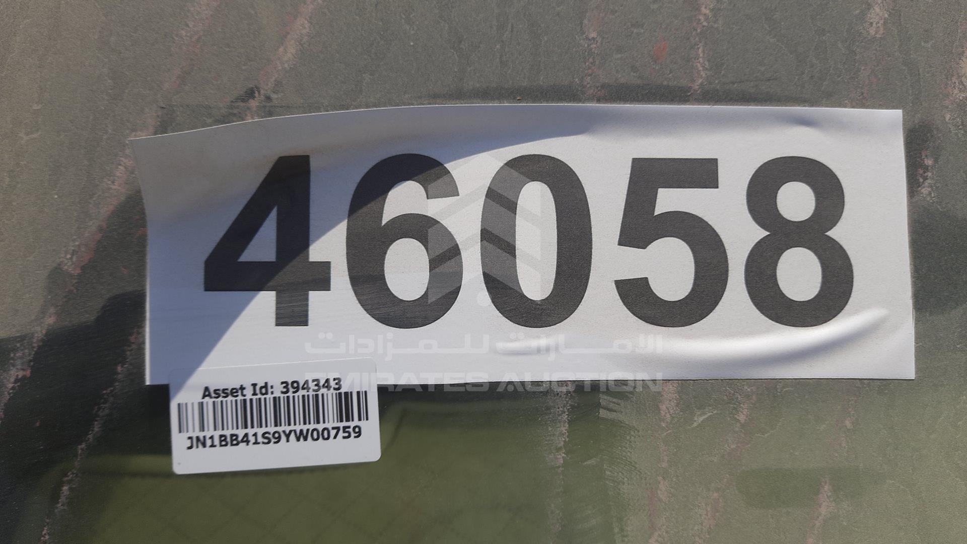 2000 NISSAN SUNNY VIN: JN1BB41S9YW007549
