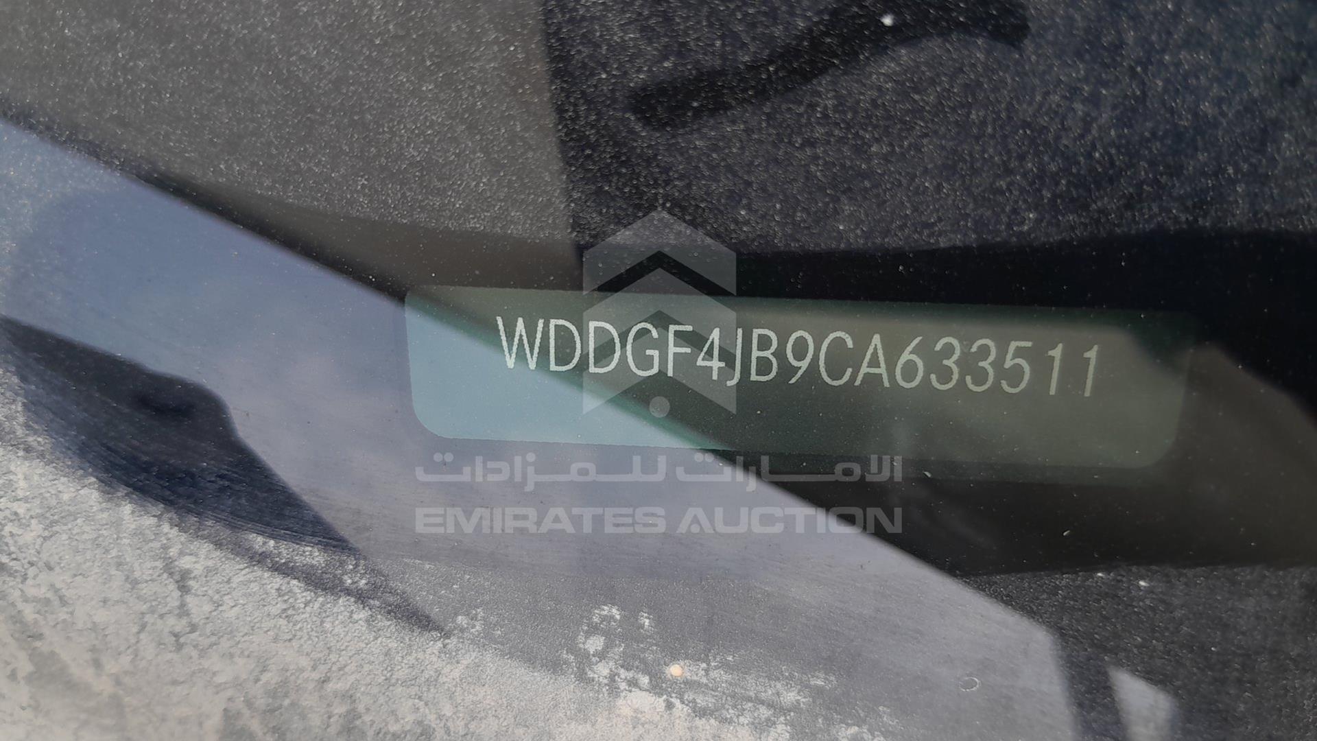 2012 MERCEDES C 200 VIN: WDDGF4JB9CA633511