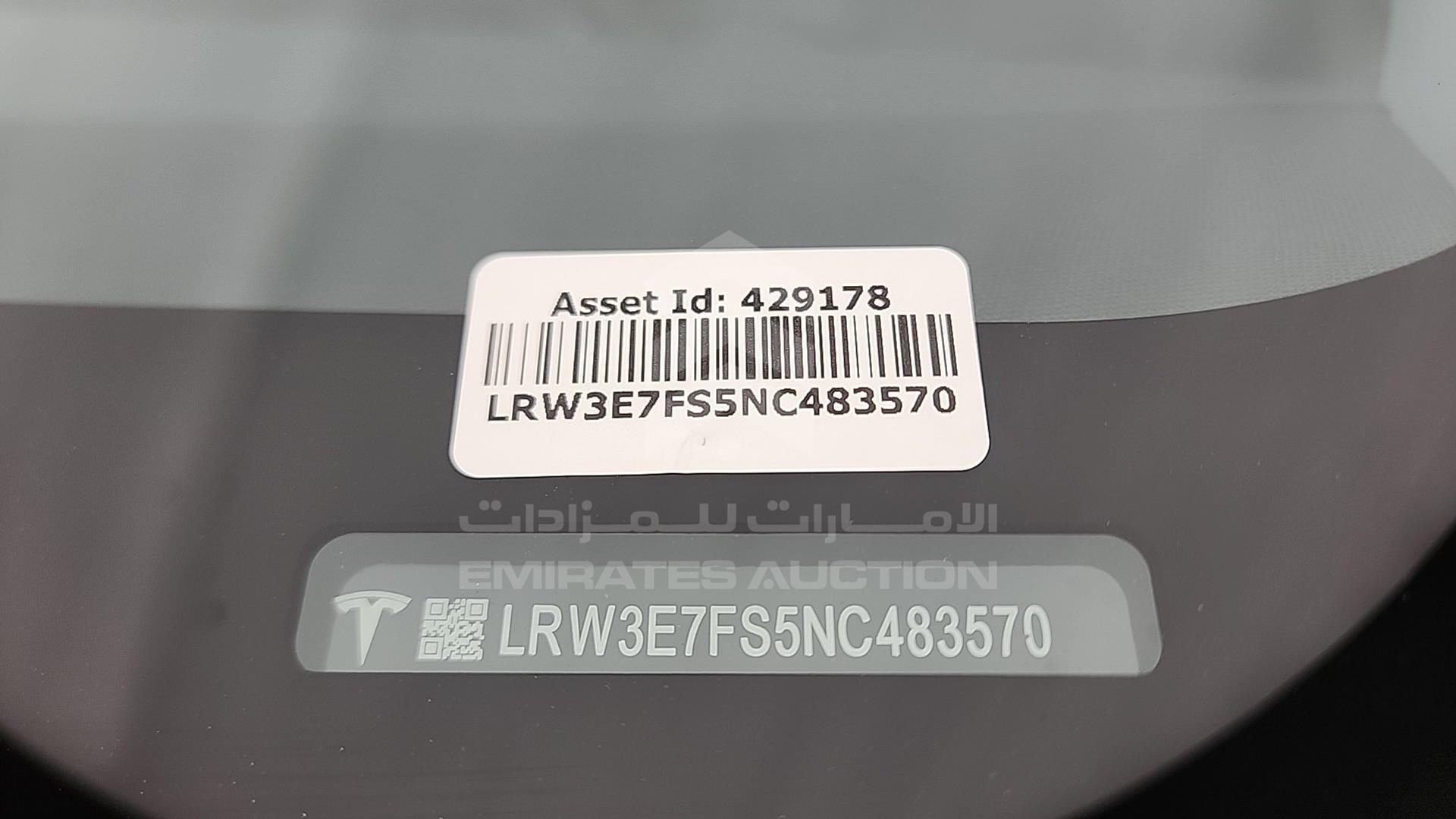 2022 TESLA MODEL 3 VIN: LRW3E7FS5NC483570