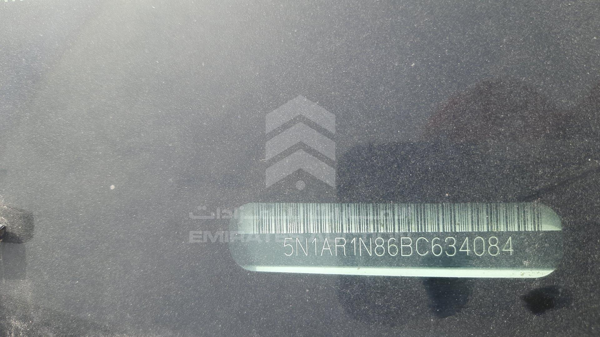 2011 NISSAN PATHFINDER VIN: 5N1AR1N86BC634084