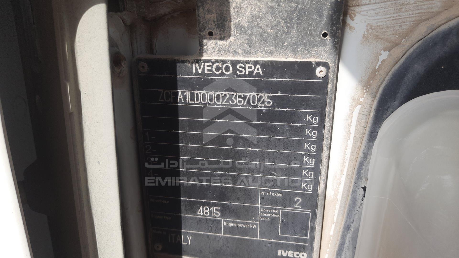 0 IVECO EUROCARGO VIN: ZCFA1LD0002367025