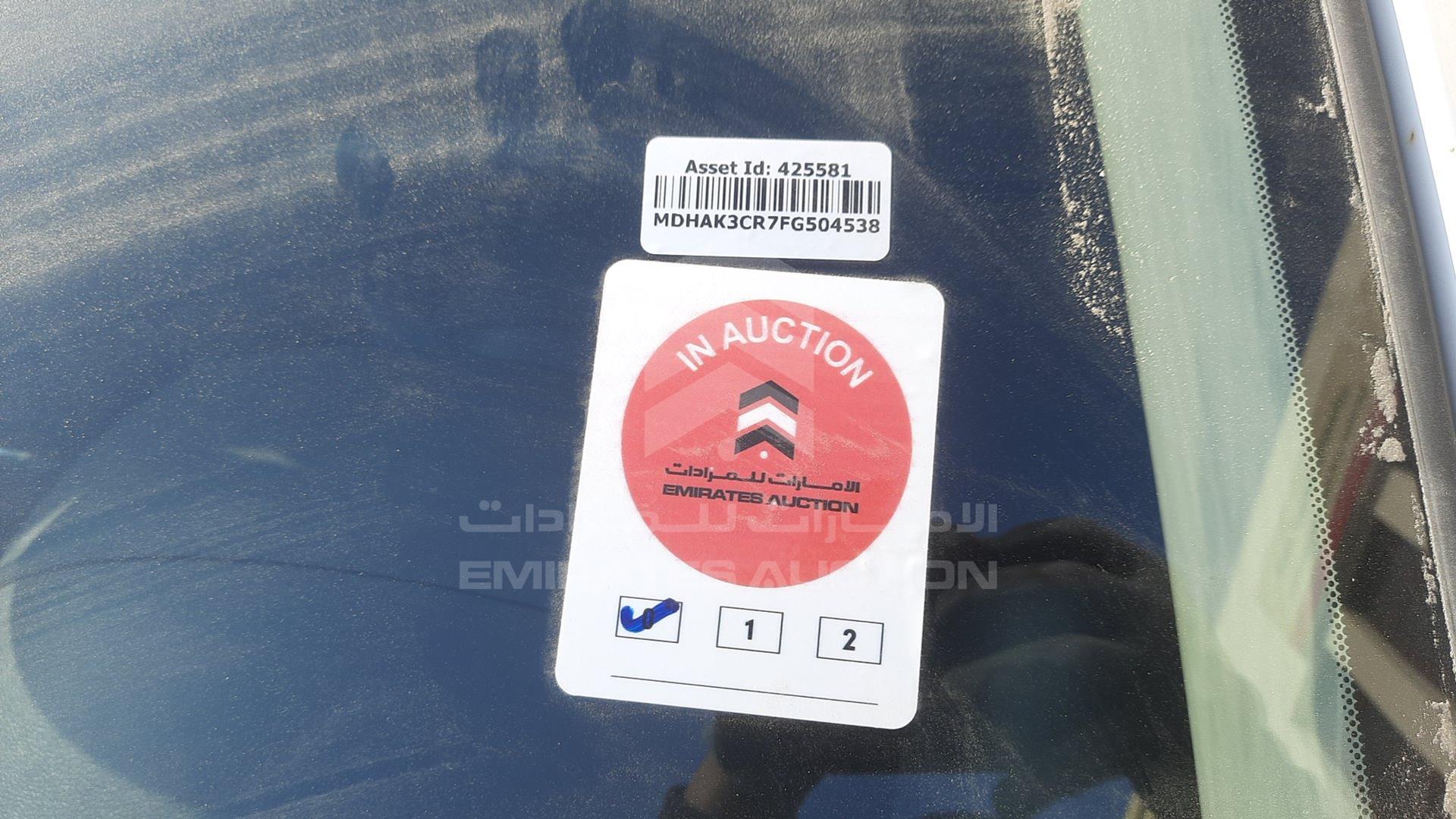 2015 NISSAN MICRA VIN: MDHAK3CR7FG504538