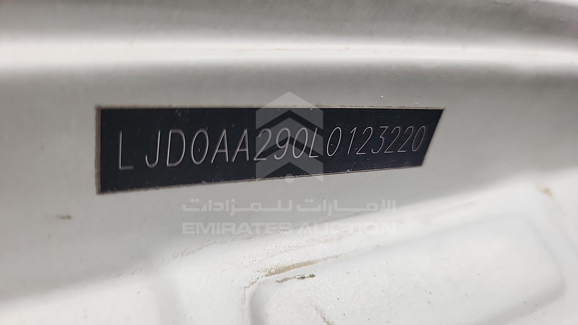 2020 KIA PEGAS VIN: LJD0AA290L0123220