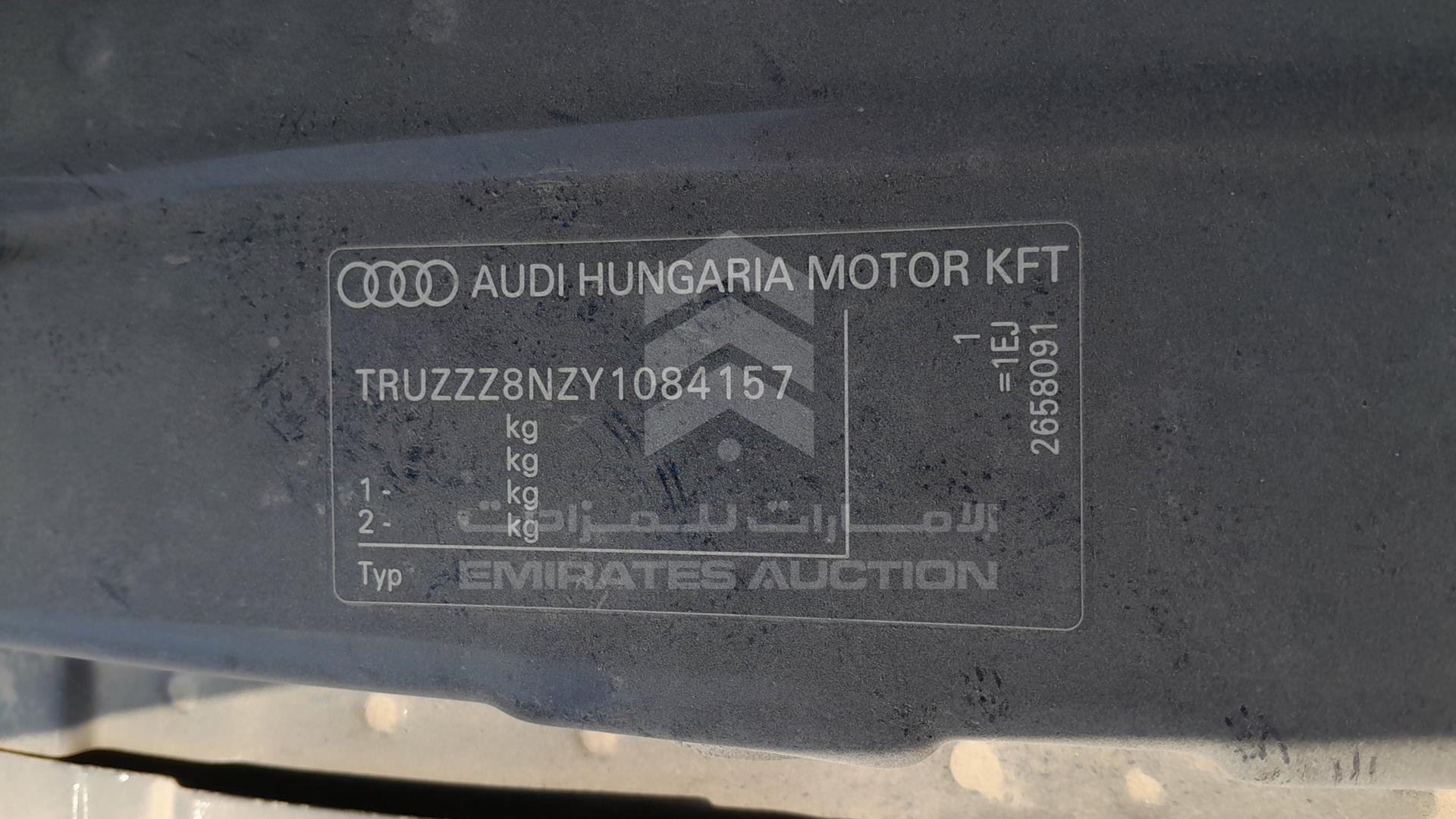 0 AUDI TT VIN: TRUZZZ8NZY1084157