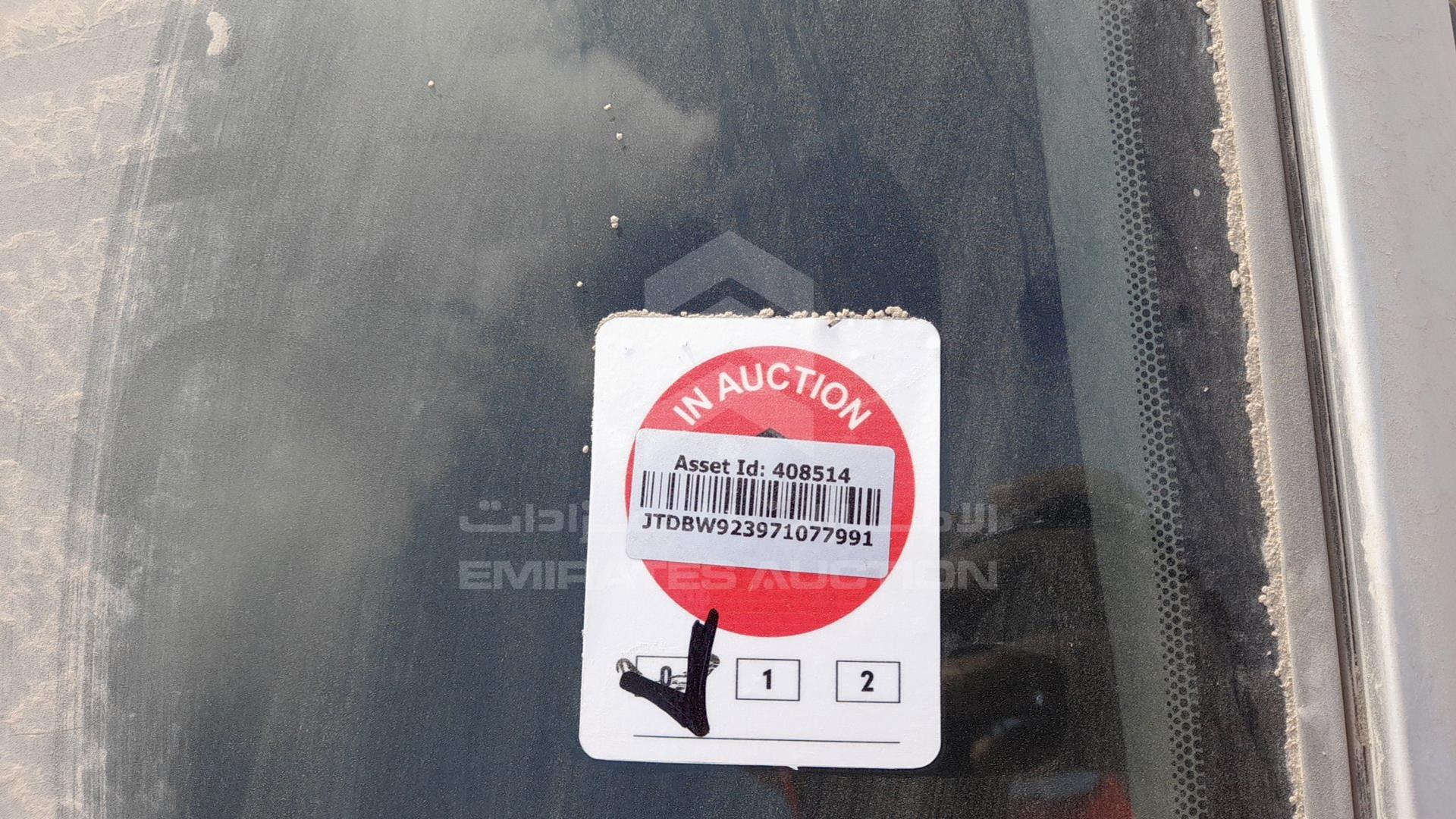 2007 TOYOTA YARIS VIN: JTDBW923971077991