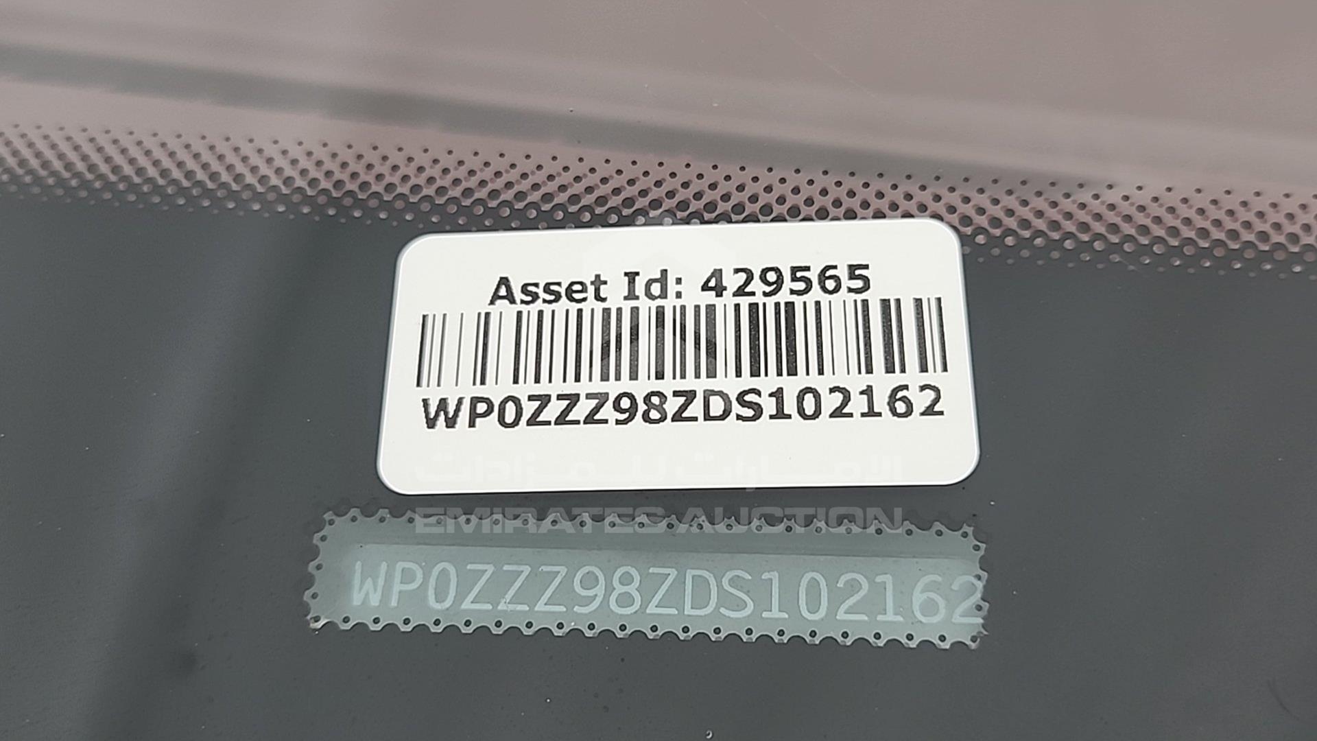 2013 PORSCHE BOXSTER VIN: WP0ZZZ98ZDS102162
