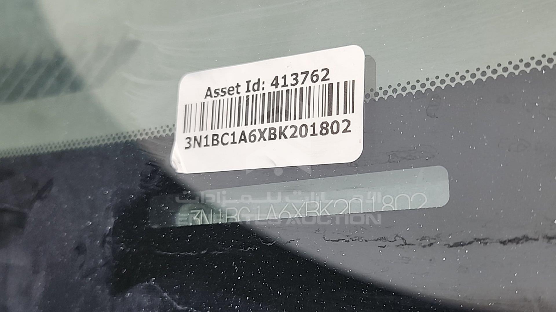 2011 NISSAN TIIDA VIN: 3N1BC1A6XBK201802