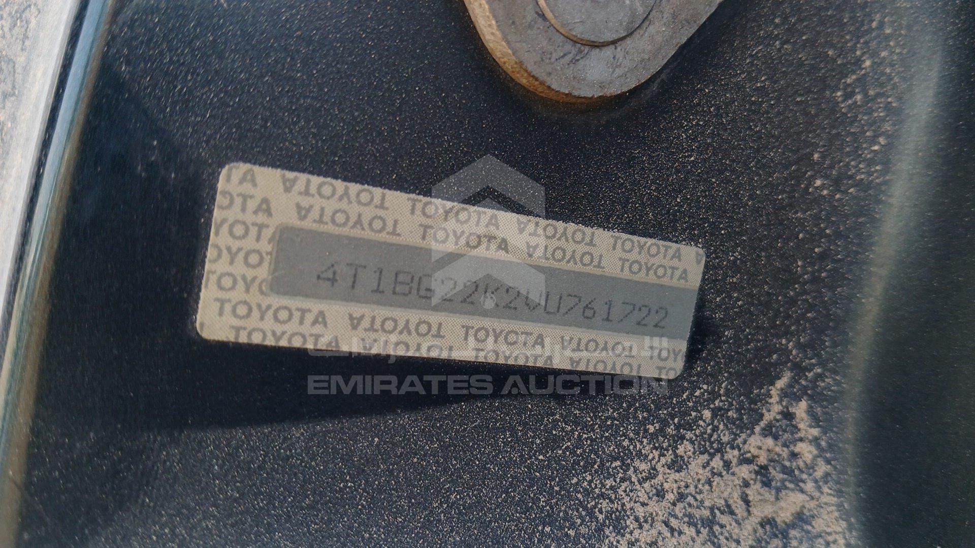 1997 TOYOTA CAMRY VIN: 4T1BG22K2VU761722