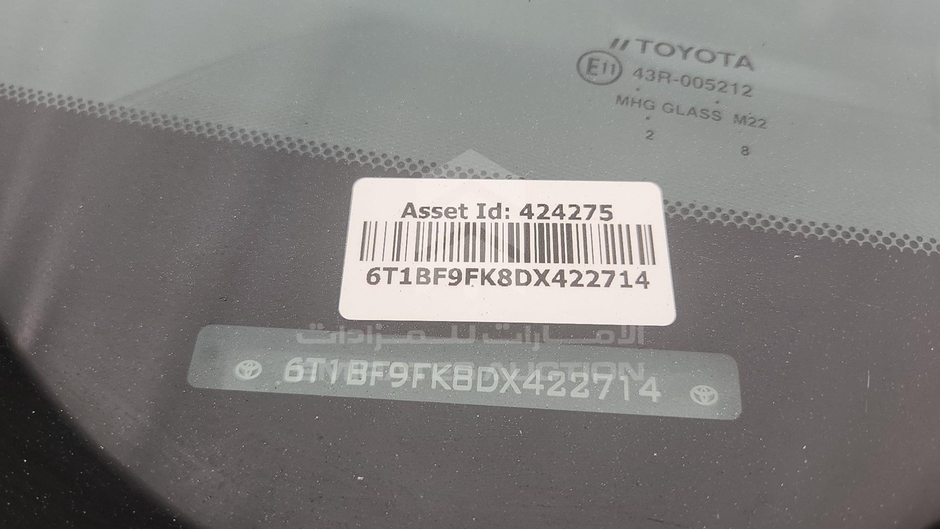 2013 TOYOTA CAMRY VIN: 6T1BF9FK8DX422714