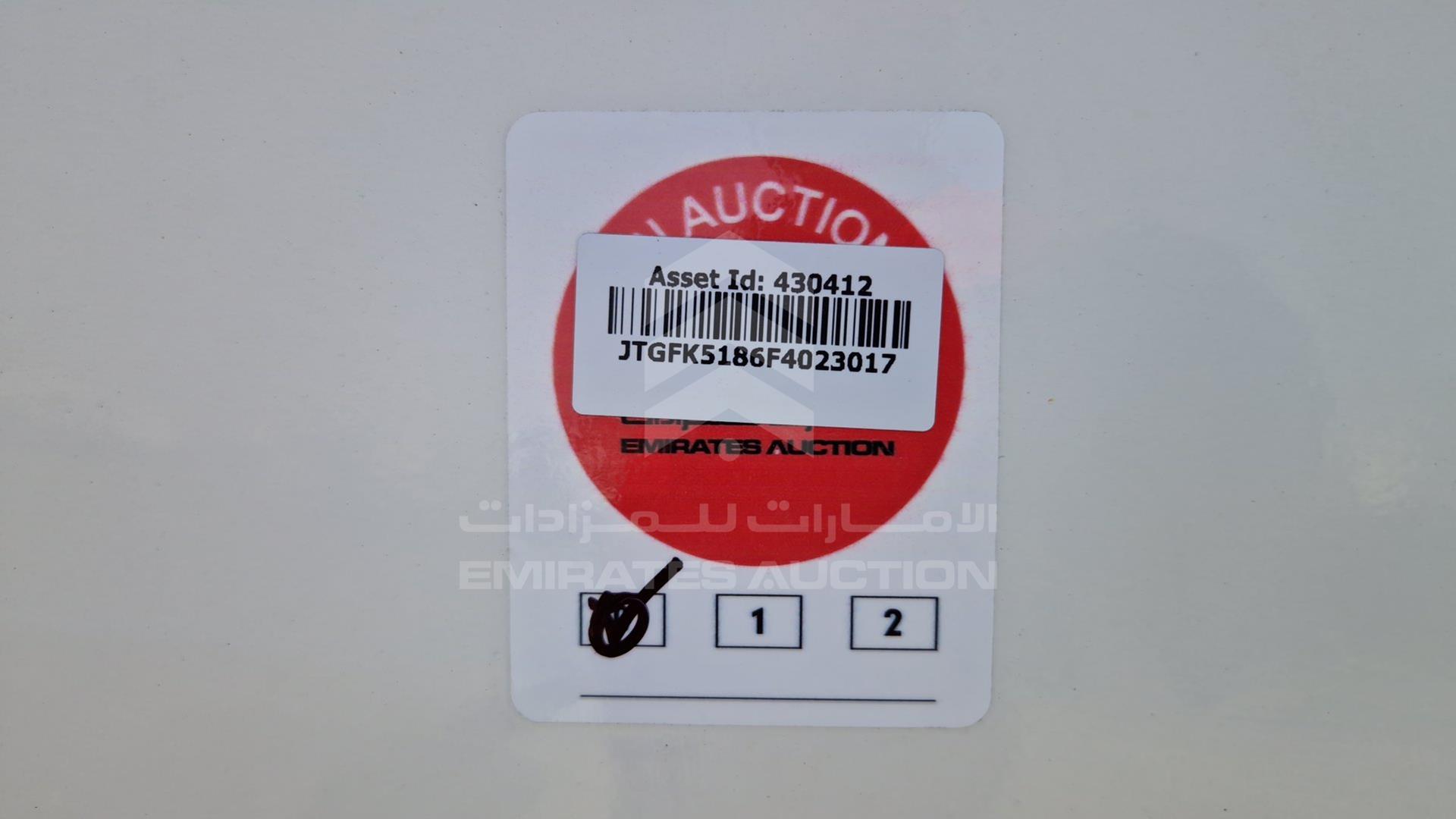 2015 TOYOTA COASTER VIN: JTGFK5186F4023017