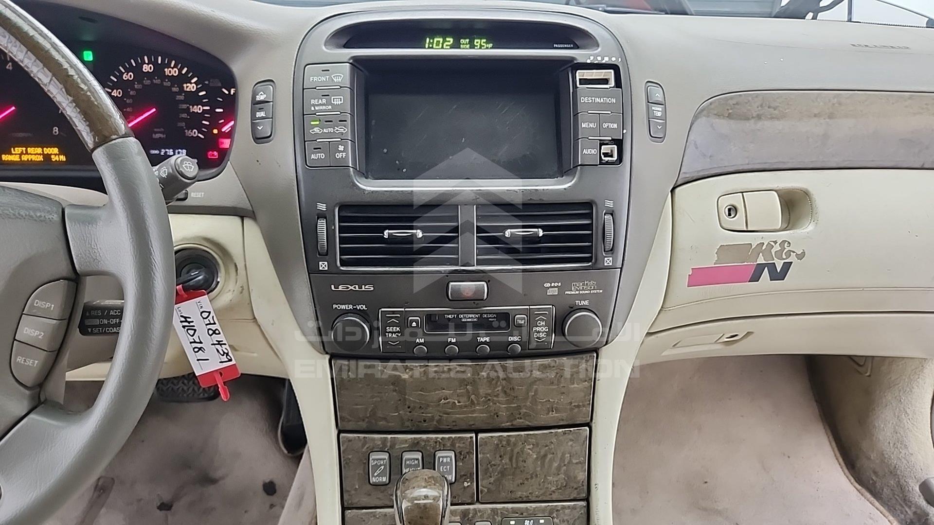 2002 LEXUS LS 430 VIN: JTHBN30F020078439
