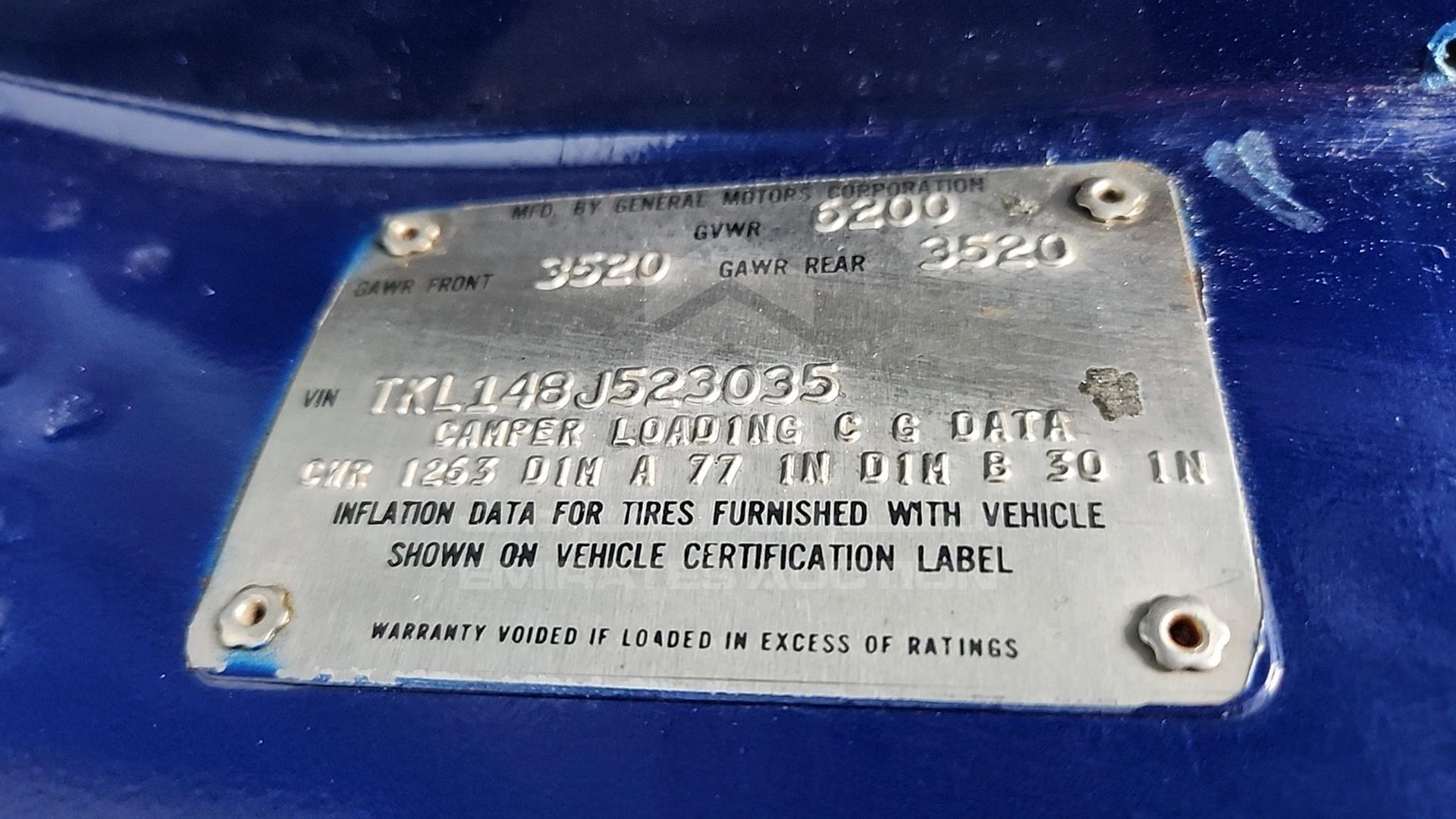1978 GMC SIERRA VIN: TKL148J523035