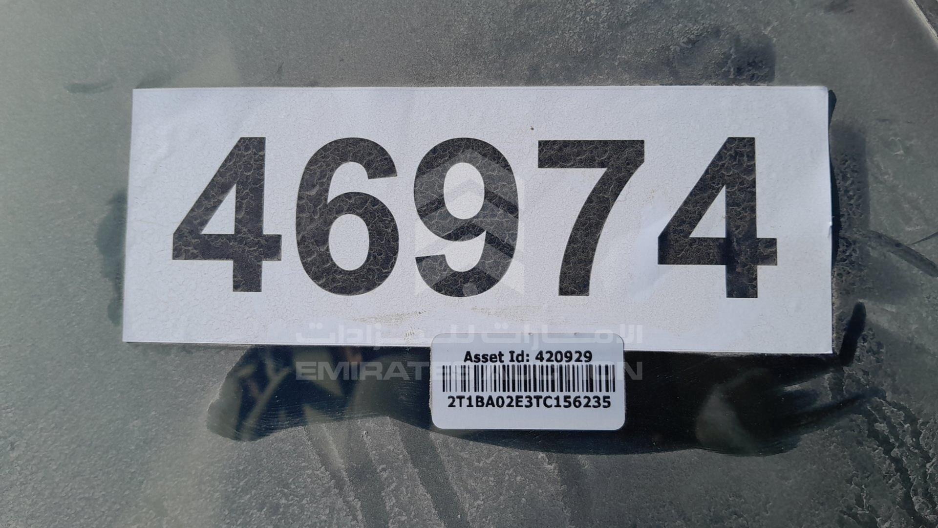 1996 TOYOTA COROLLA VIN: 2T1BA02E3TC156235