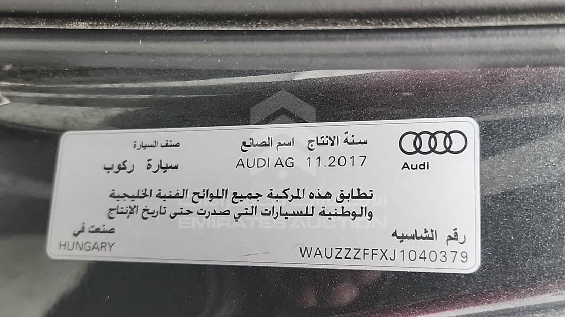 2018 Audi S3 — VIN on Frame — Photo 3
