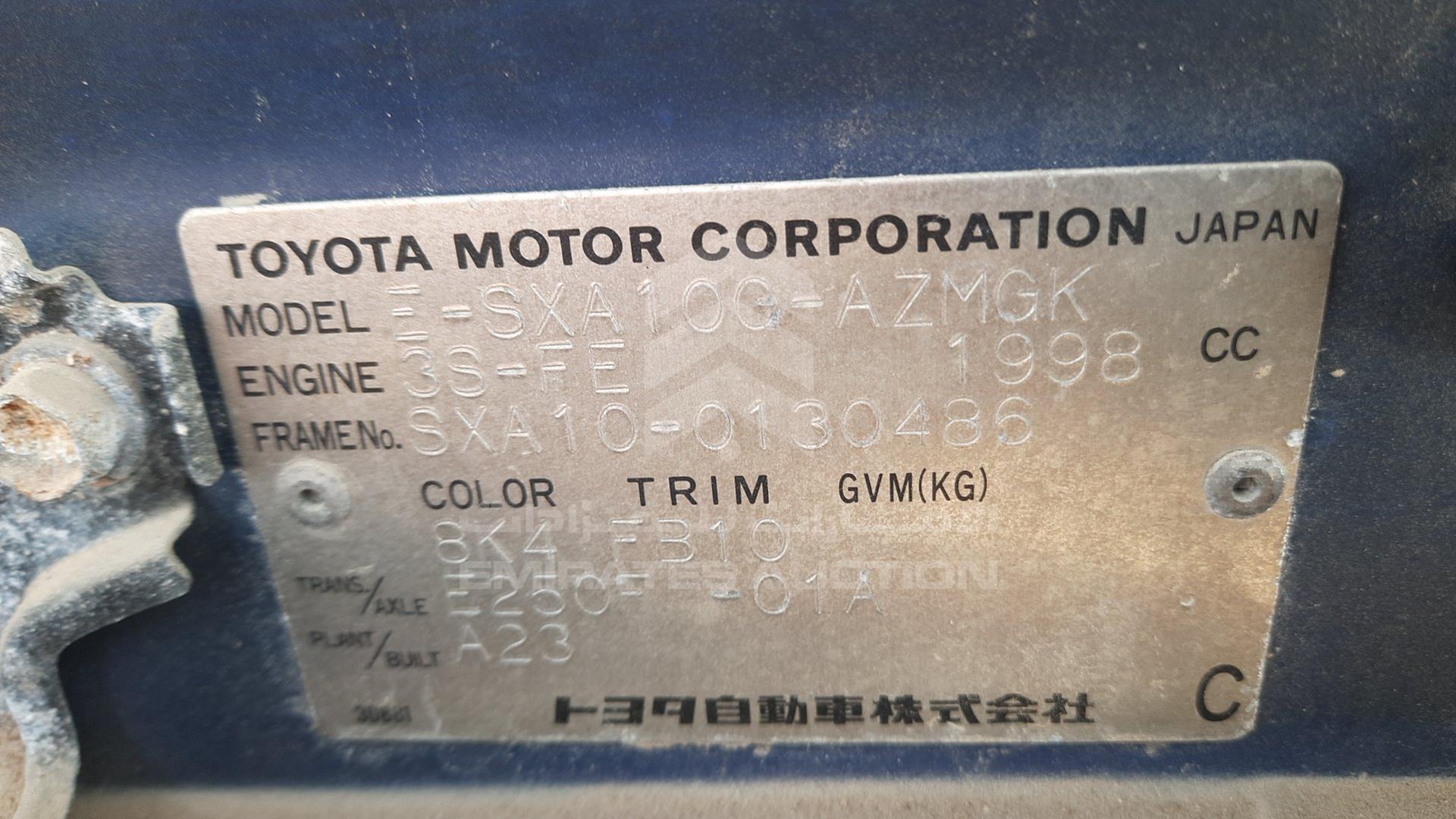 1998 TOYOTA RAV-4 VIN: SXA10-0130486