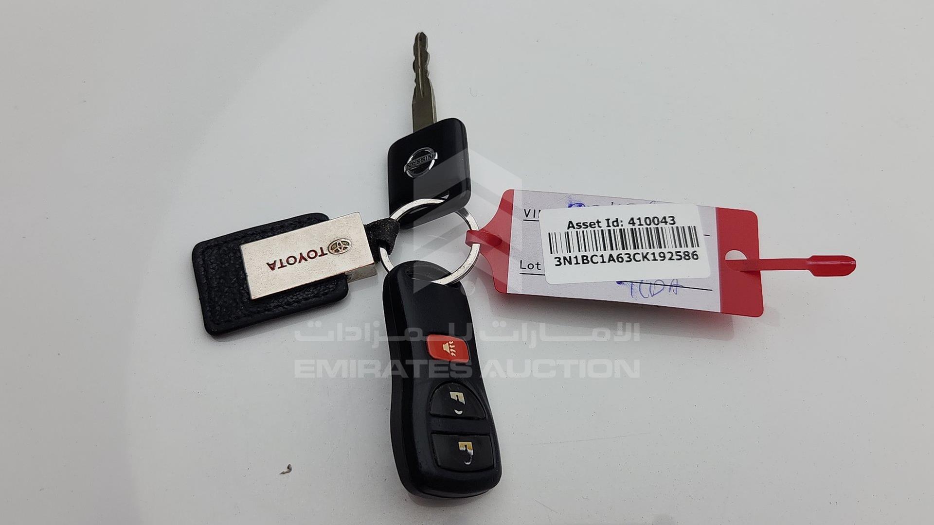 2012 NISSAN TIIDA VIN: 3N1BC1A63CK192586