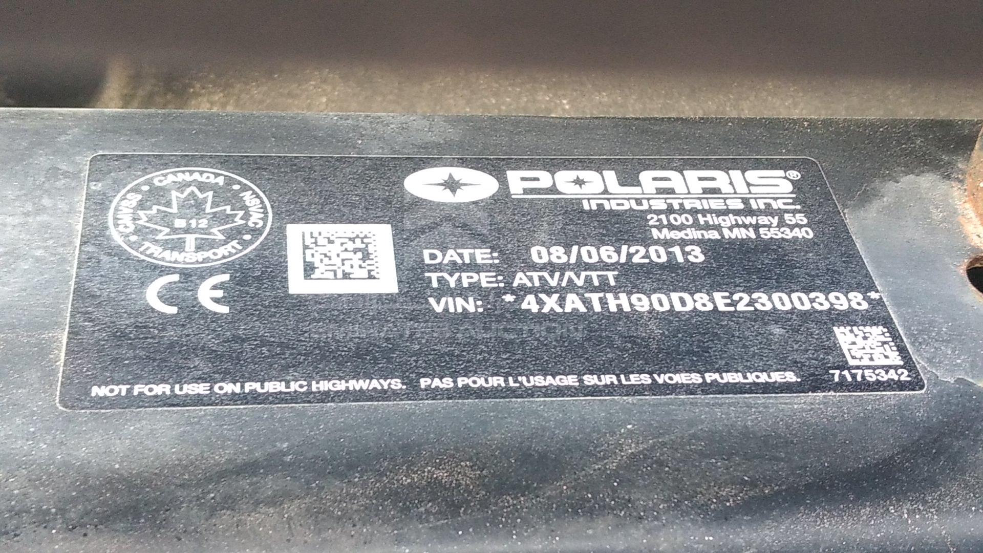 0 POLARIS --- VIN: 4XATH90D8E2300398