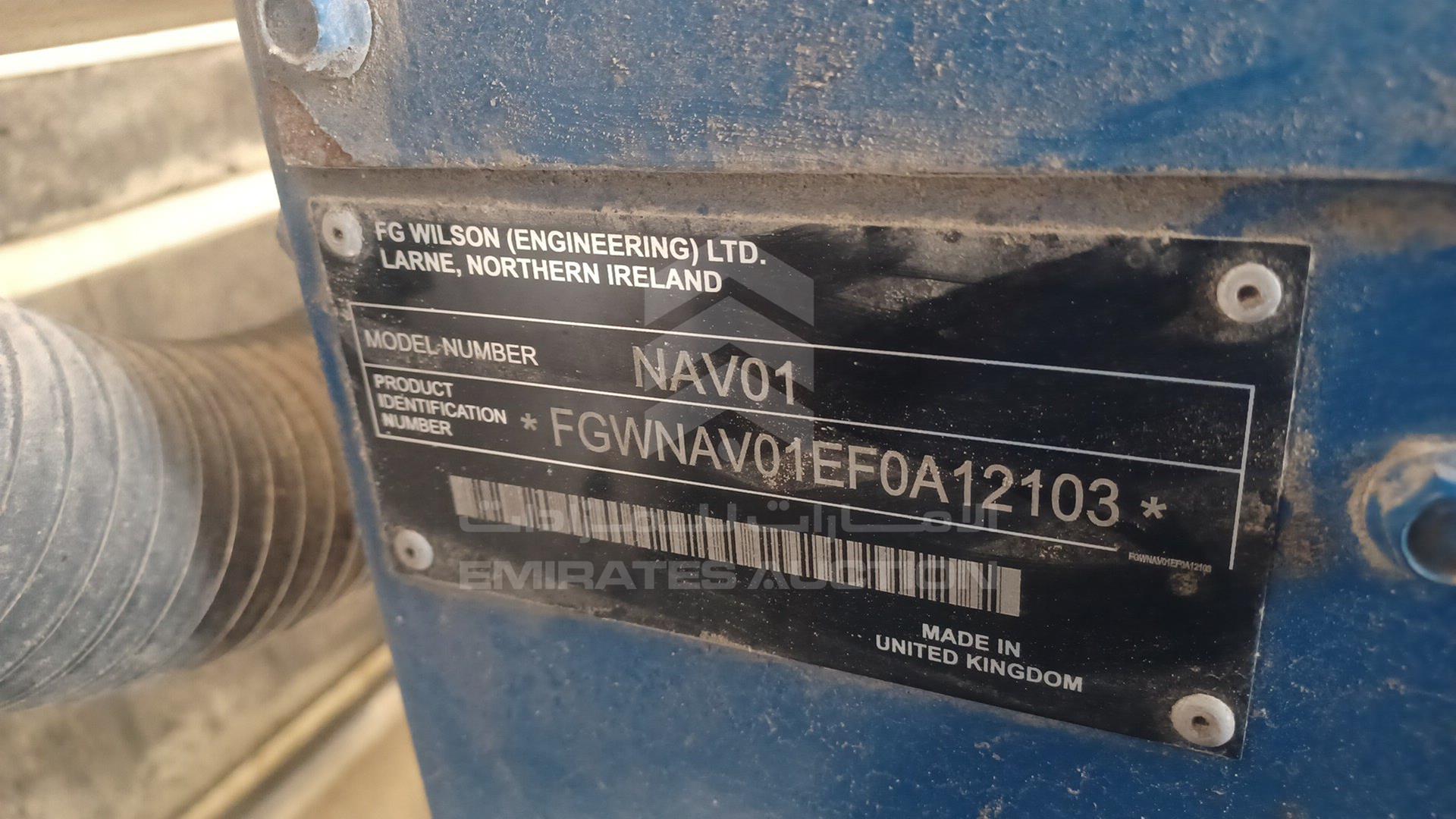 0 GENERATOR FG WILSON VIN: FGWNAV01EF0A12103