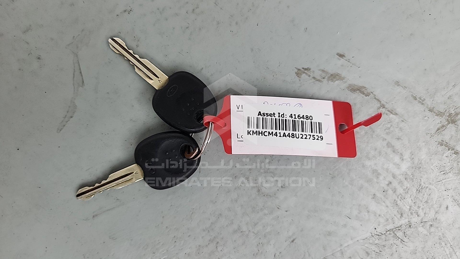 2008 HYUNDAI ACCENT VIN: KMHCM41A48U227529