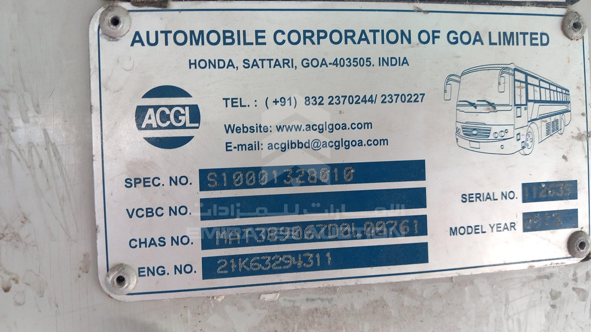 2013 TATA LPO1316 55TC VIN: MAT389067D0L00761