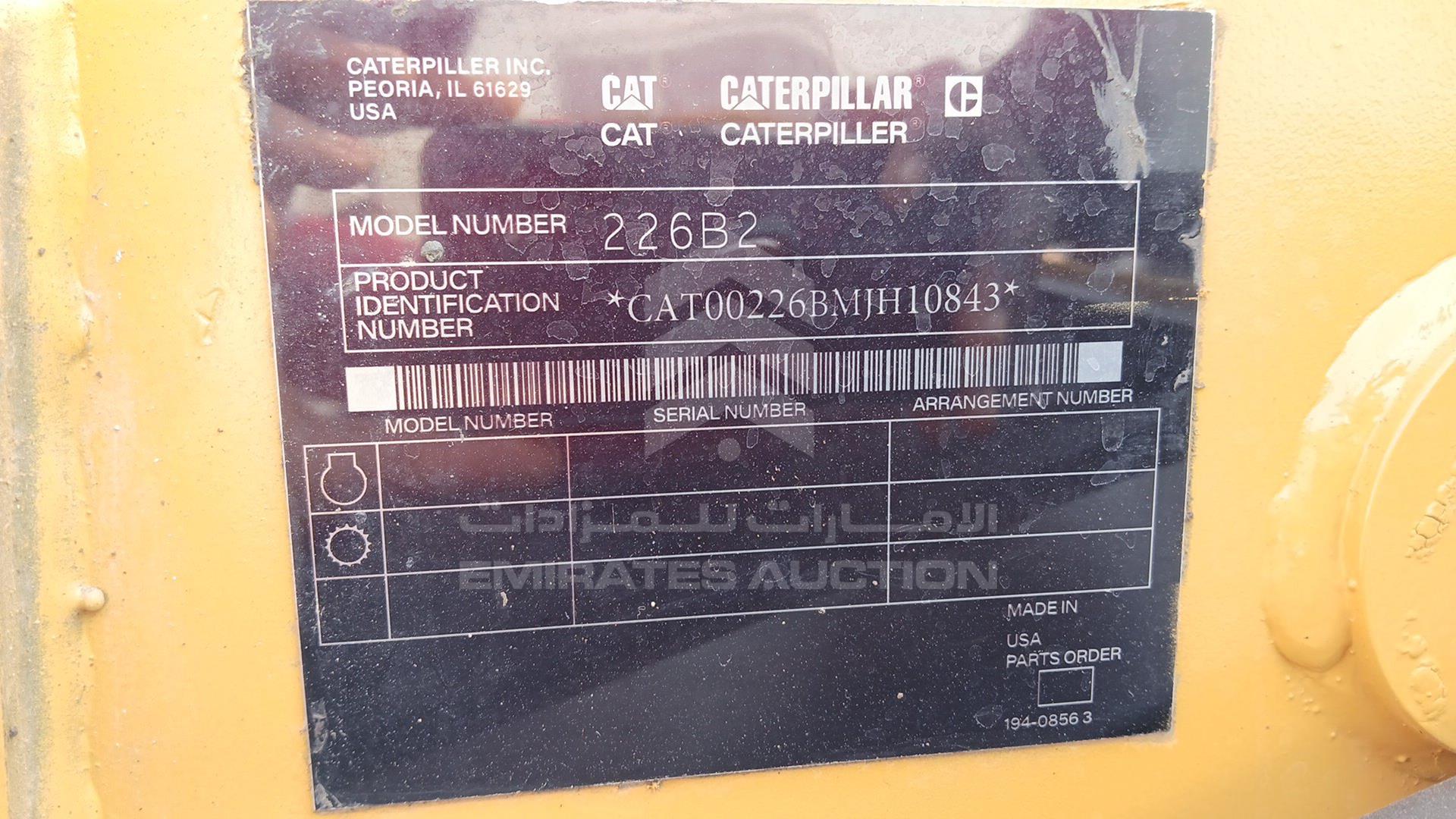 2008 CATERPILLAR --- VIN: CAT00226BMJH10843