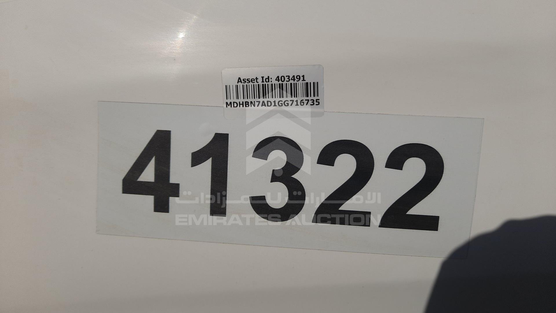 2016 NISSAN SUNNY VIN: MDHBN7AD1GG716735