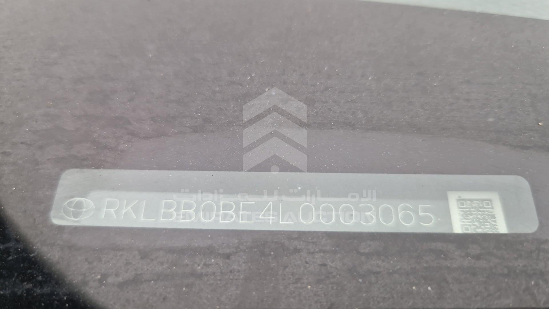 2020 TOYOTA COROLLA VIN: RKLBB0BE4L0003065