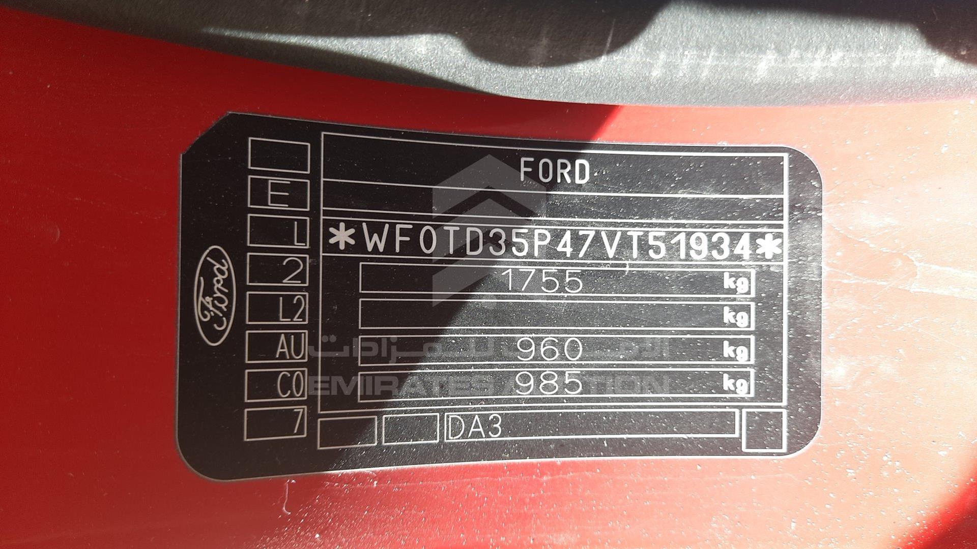 2007 FORD FOCUS VIN: WF0TD35P47VT51934