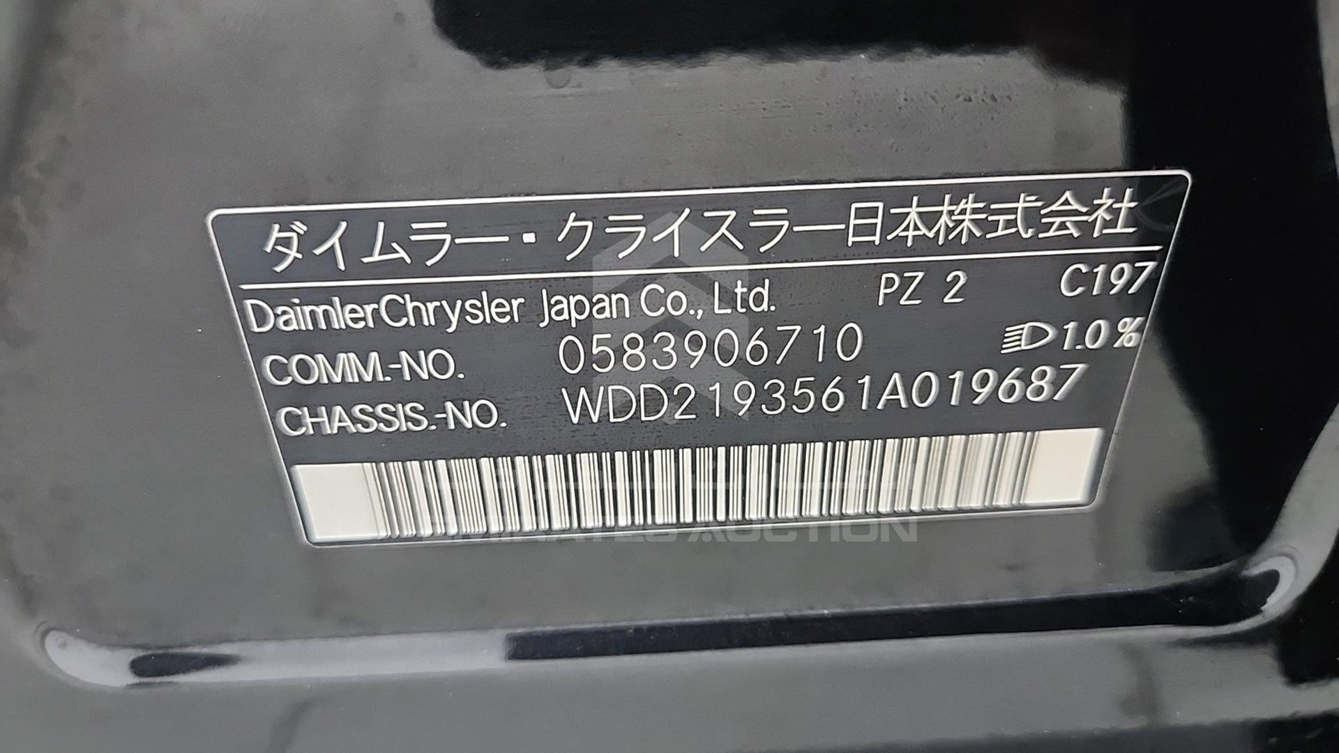 2007 MERCEDES CLS 350 VIN: WDD2193561A019687