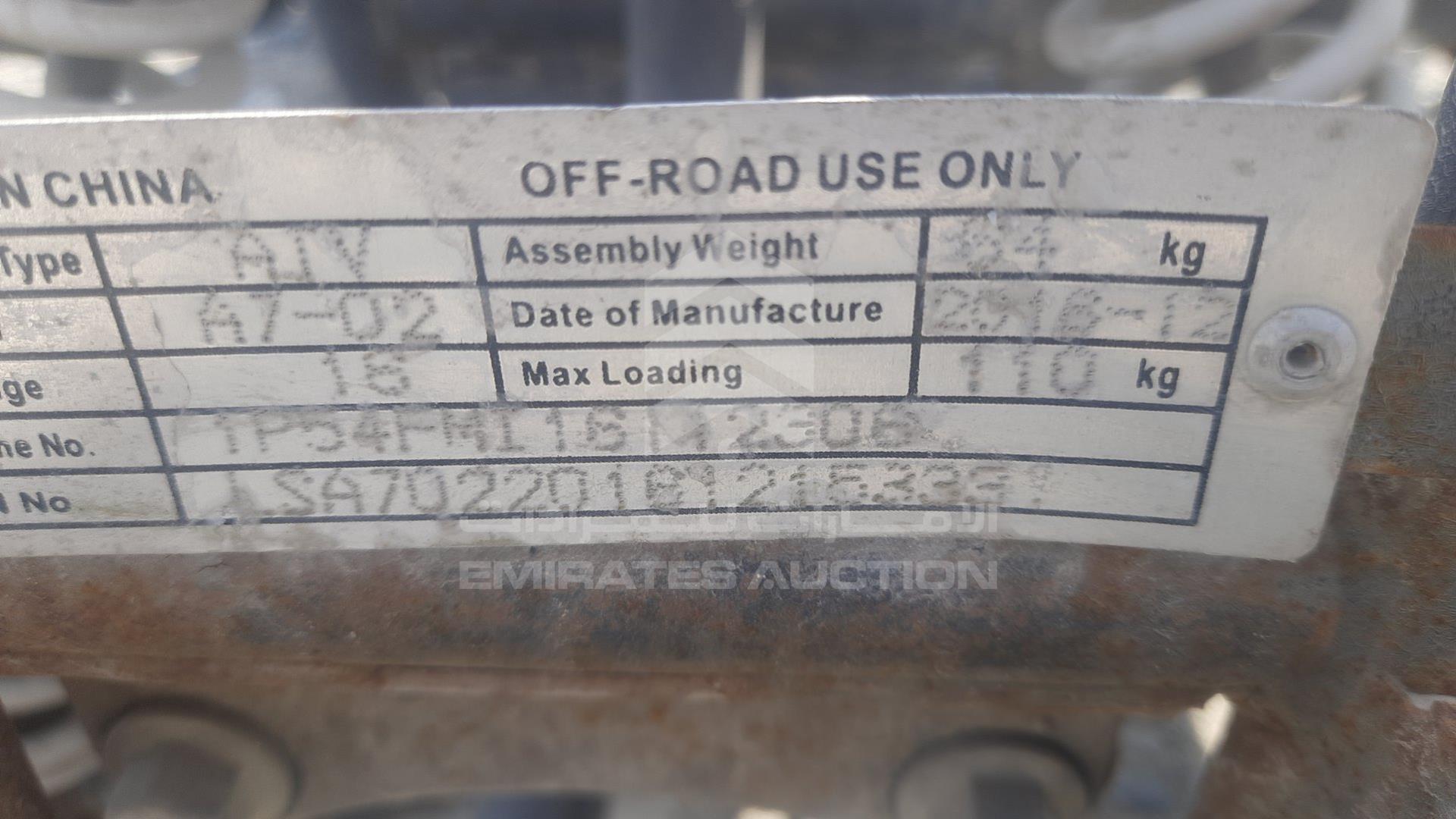 0 ATV --- VIN: LSA702201G1215333