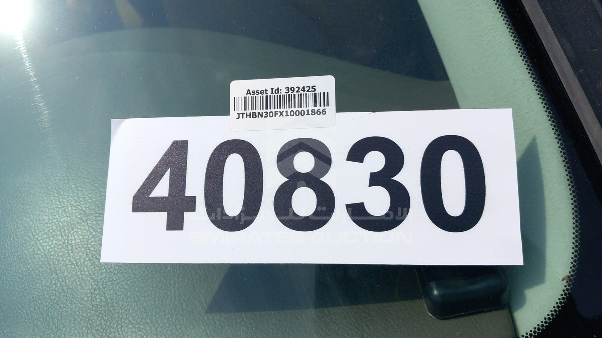 2001 LEXUS LS 430 VIN: JTHBN30FX10001866