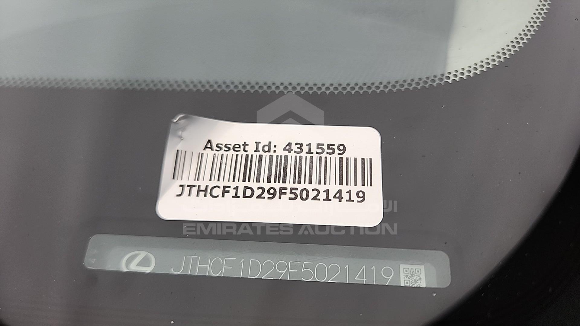 2015 LEXUS IS 250 VIN: JTHCF1D29F5021419