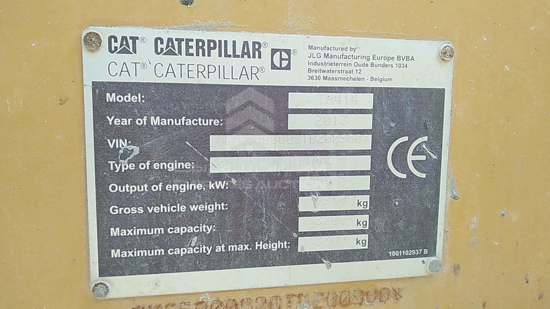 2014 CATERPILLAR TH414 VIN: YC5000000TBZ00900