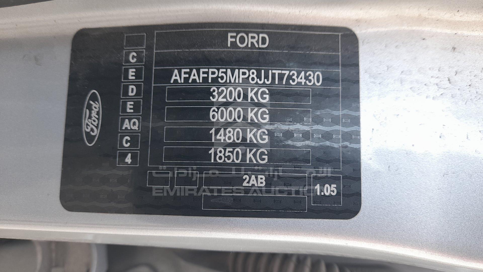 2018 FORD RANGER VIN: AFAFP5MP8JJT73430