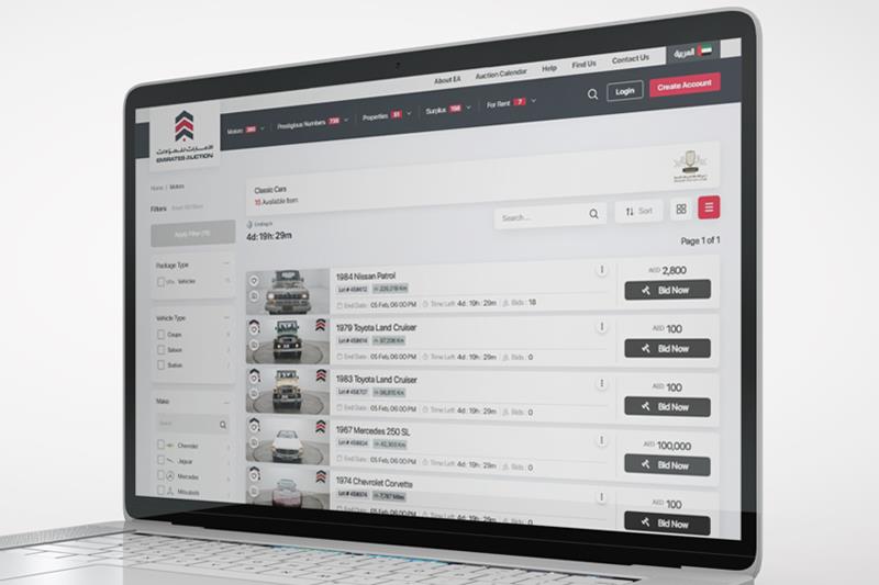 Rare automobiles to steal the show at Emirates Auction’s first-ever online Classic Car Auction