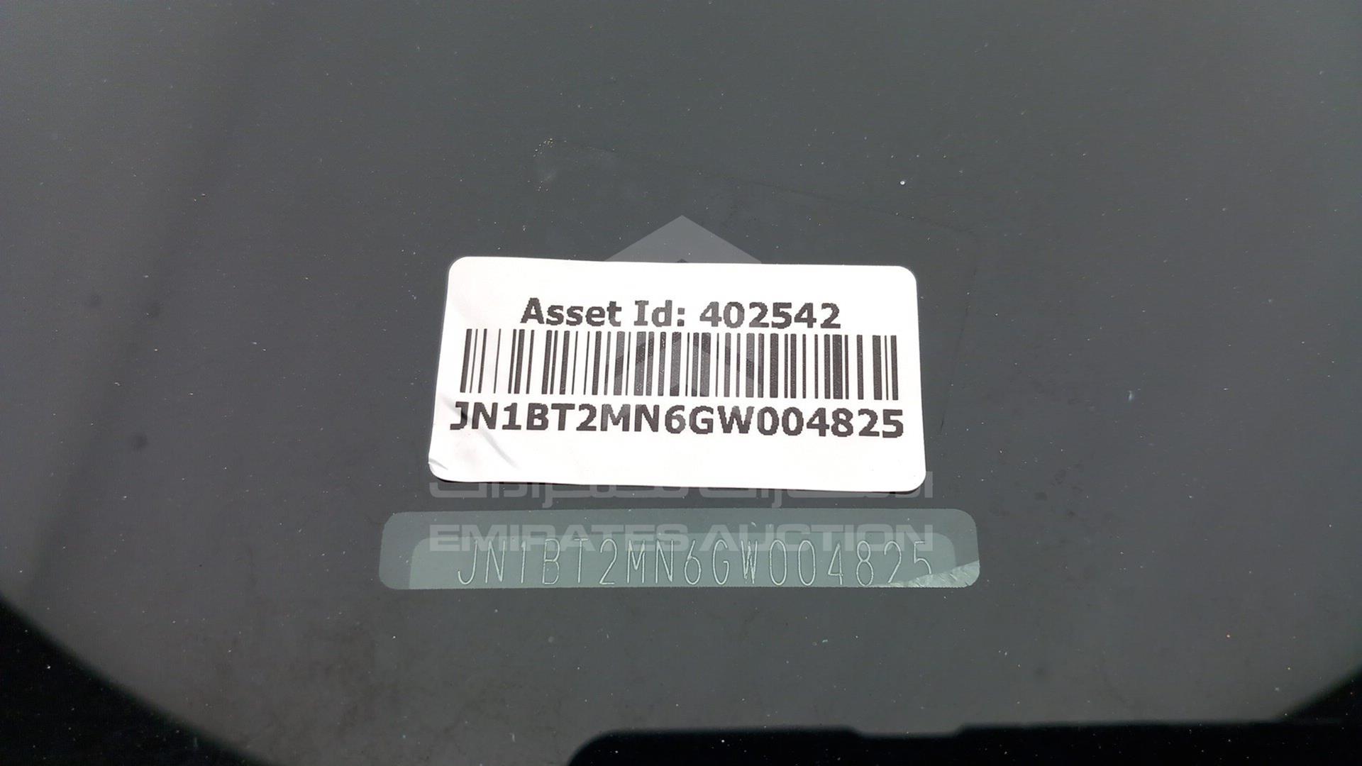 2016 NISSAN X-TRAIL VIN: JN1BT2MN6GW004825