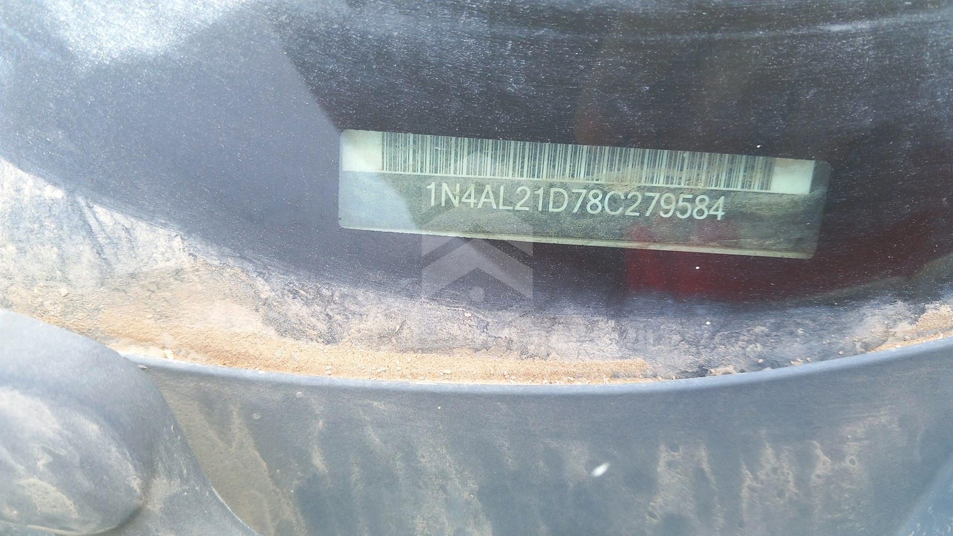 2008 NISSAN ALTIMA VIN: 1N4AL21D78C279584