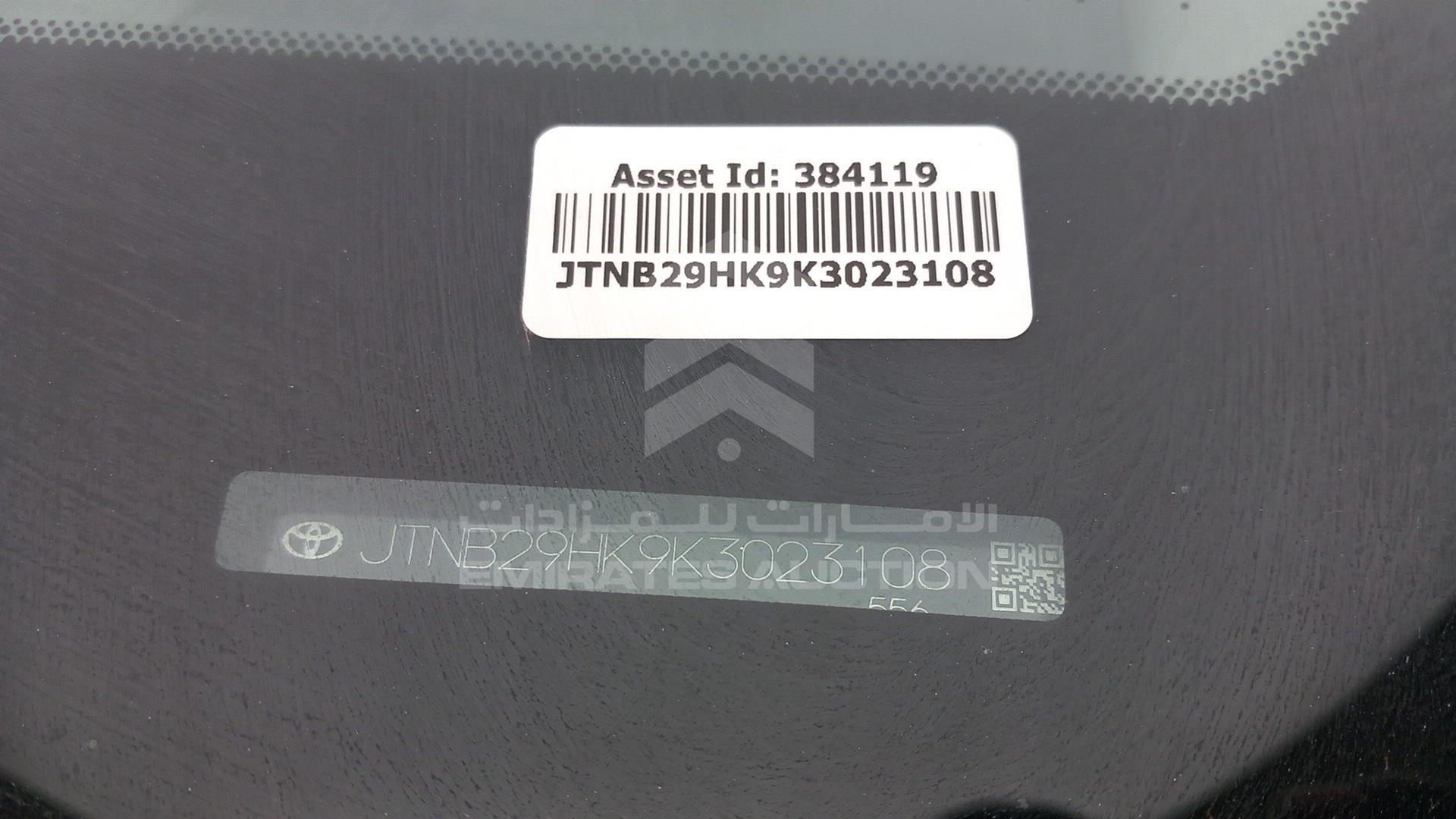 2019 TOYOTA CAMRY VIN: JTNB29HK9K3023108