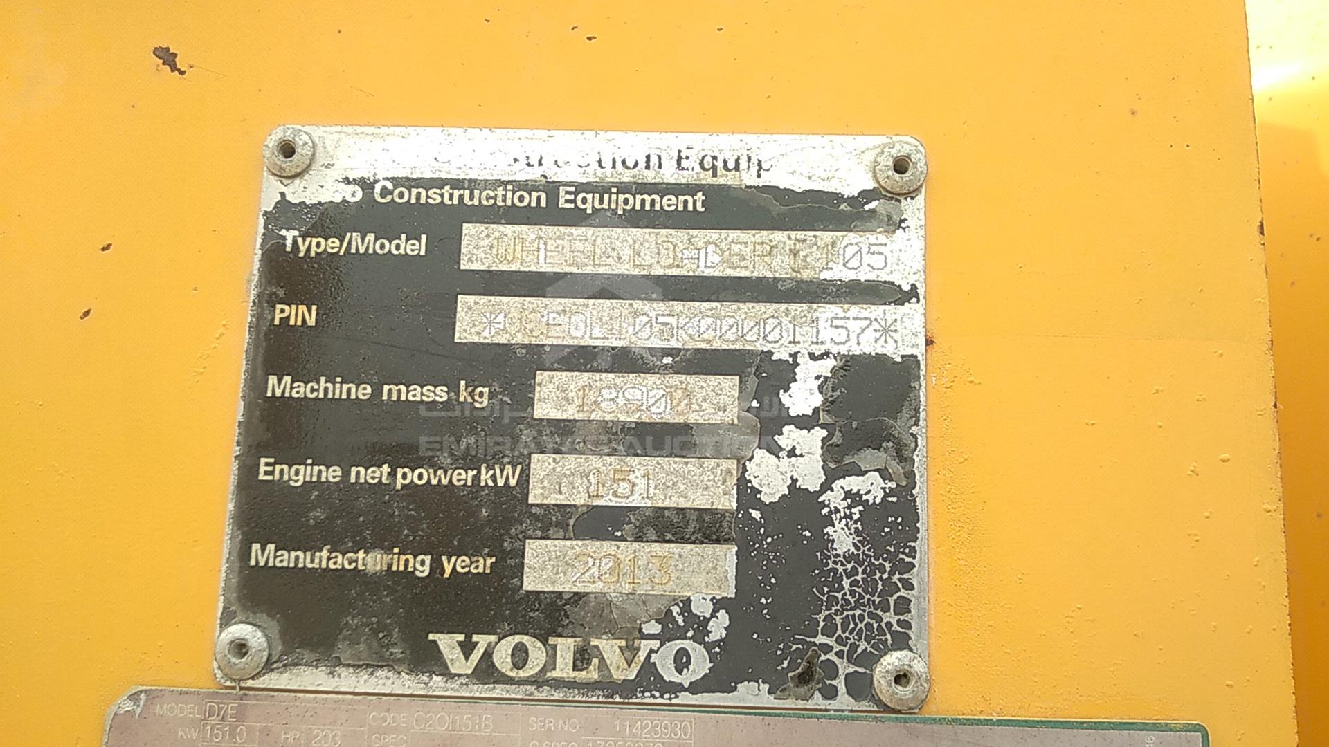 2013 VOLVO --- VIN: VCE0L105K00001157