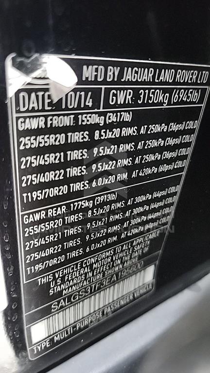 SALGS3TF3EA195600 - 2014 RANGE ROVER VOGUE - #528134