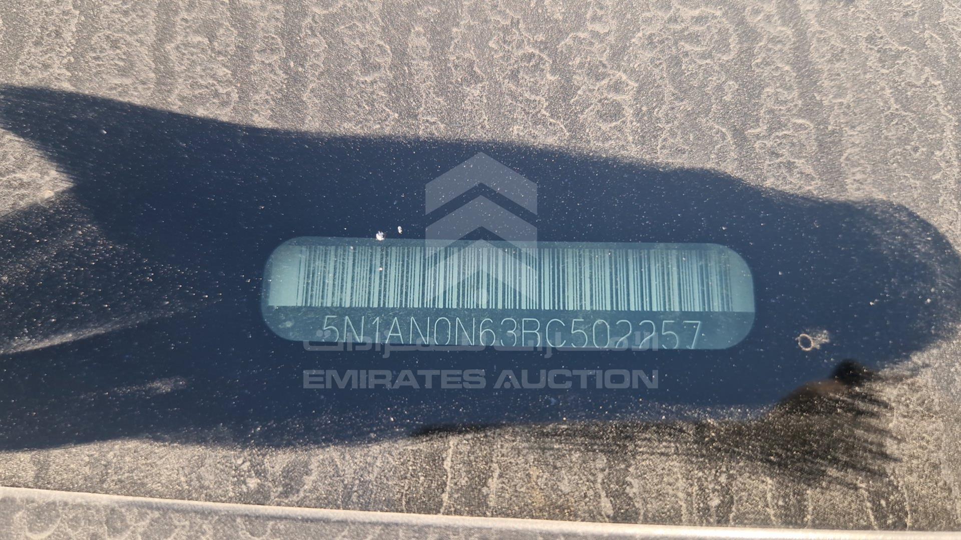 2011 NISSAN XTERRA VIN: 5N1AN0N63BC502257